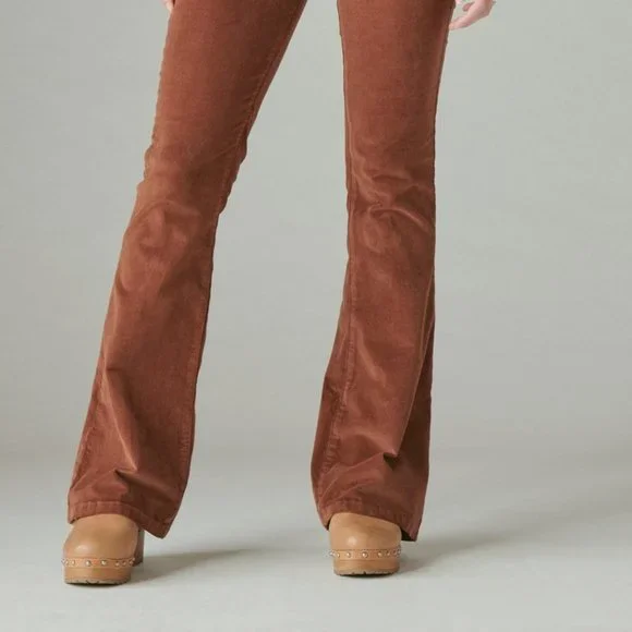 Lucky Brand Corduroy Bootcut Pants in Warm Rust - Picture 2 of 4